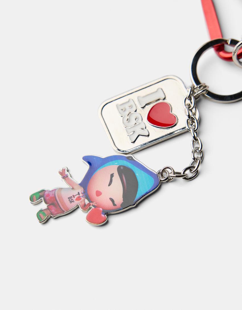 SSSTUFFF x BERSHKA key ring-Red-3