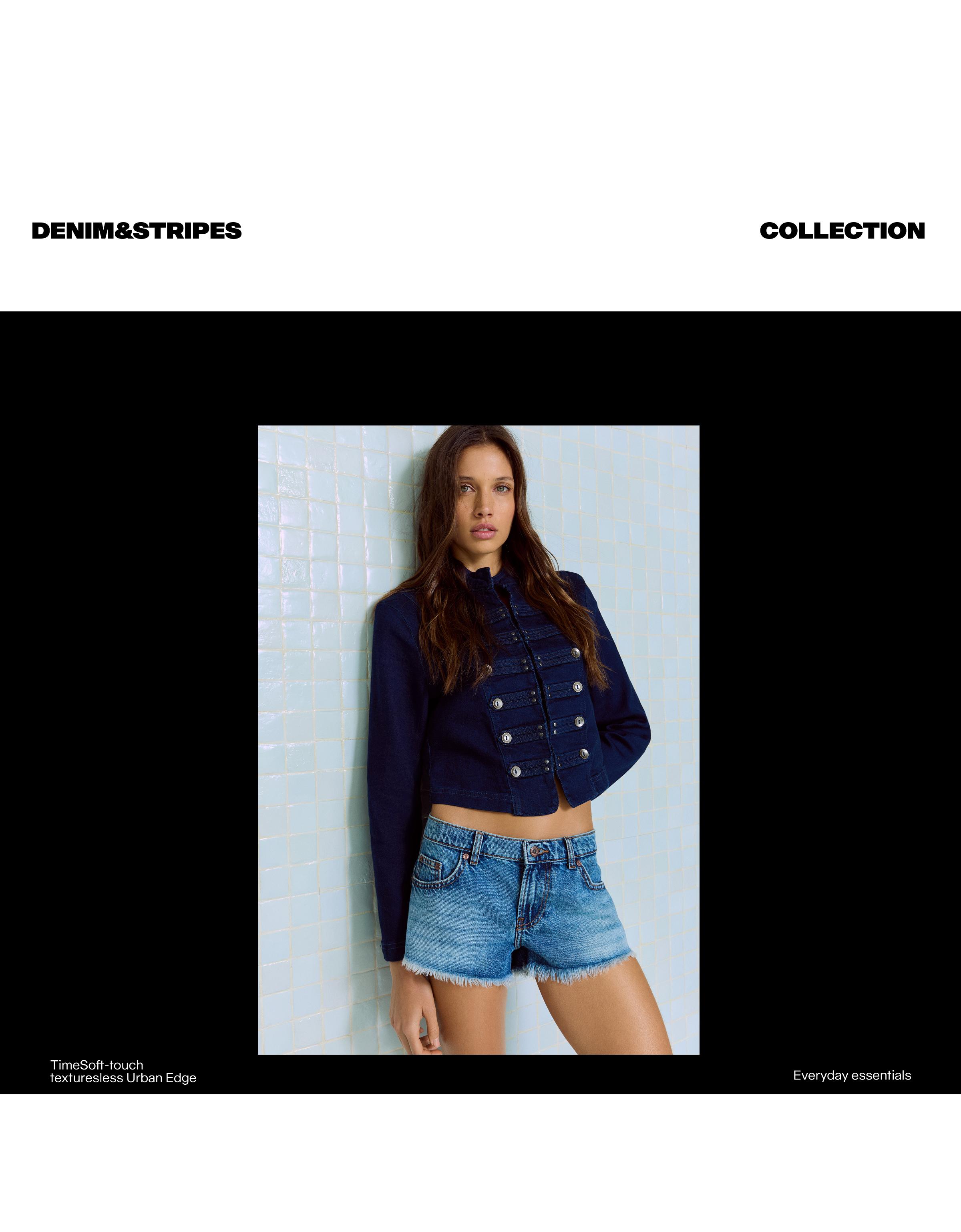 Frayed hem denim micro shorts