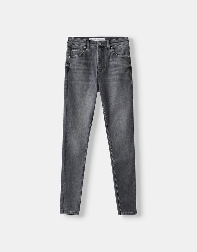 Skinny-Jeans mit sehr hohem Bund
