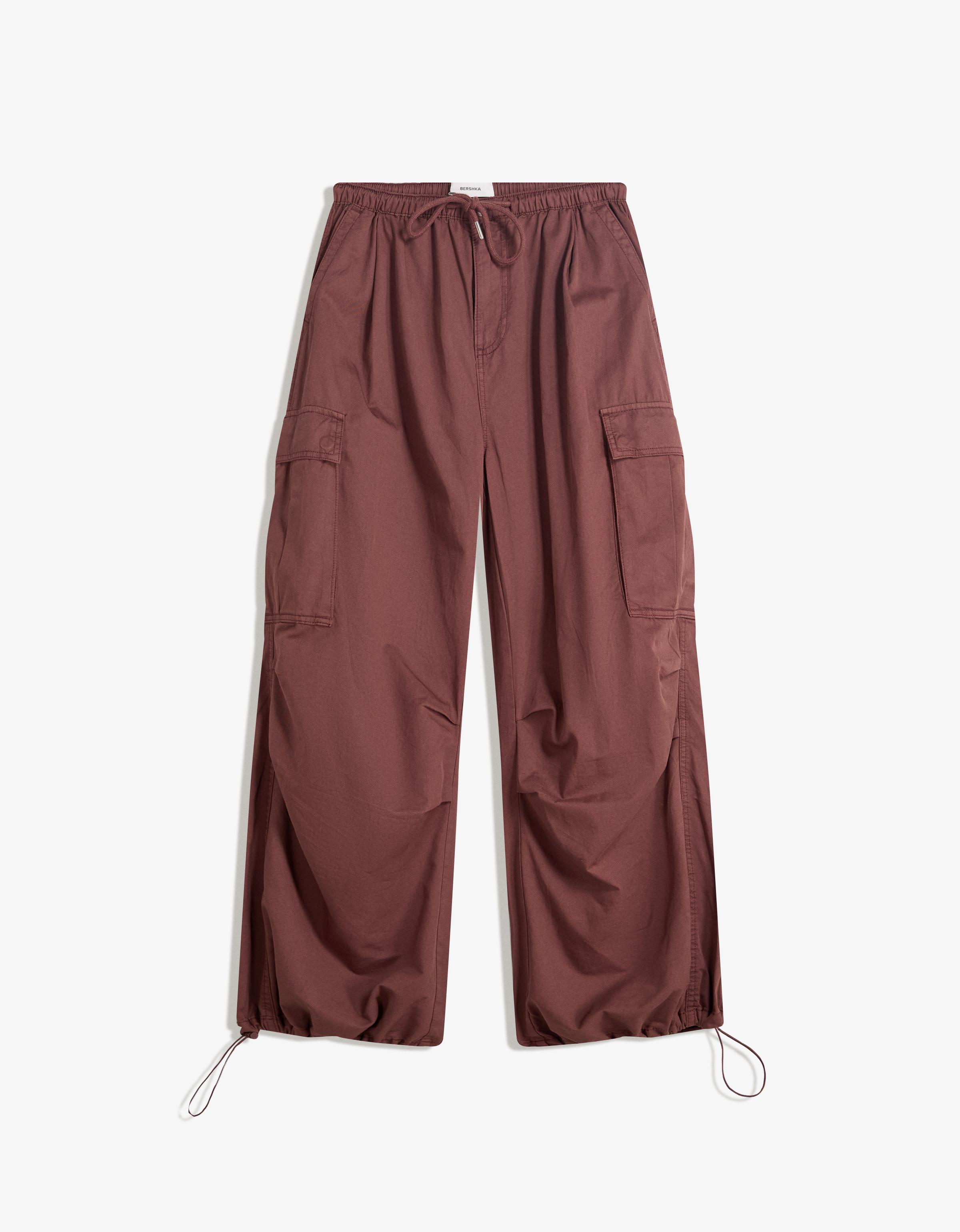 Cargo parachute pants - Pants - Women | Bershka