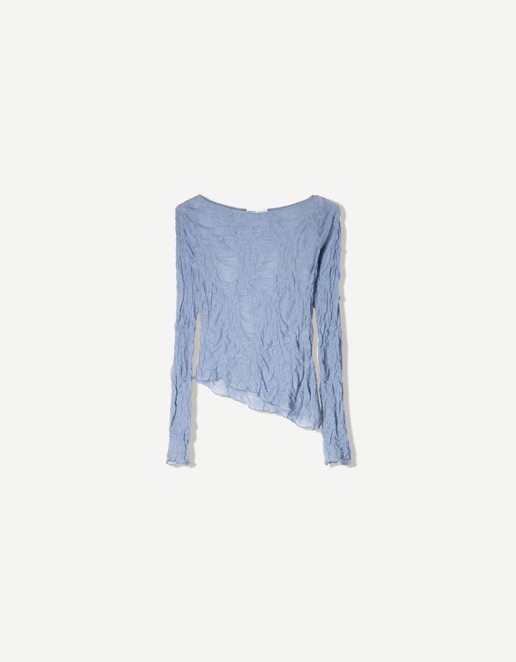 Long sleeve blonde lace top
