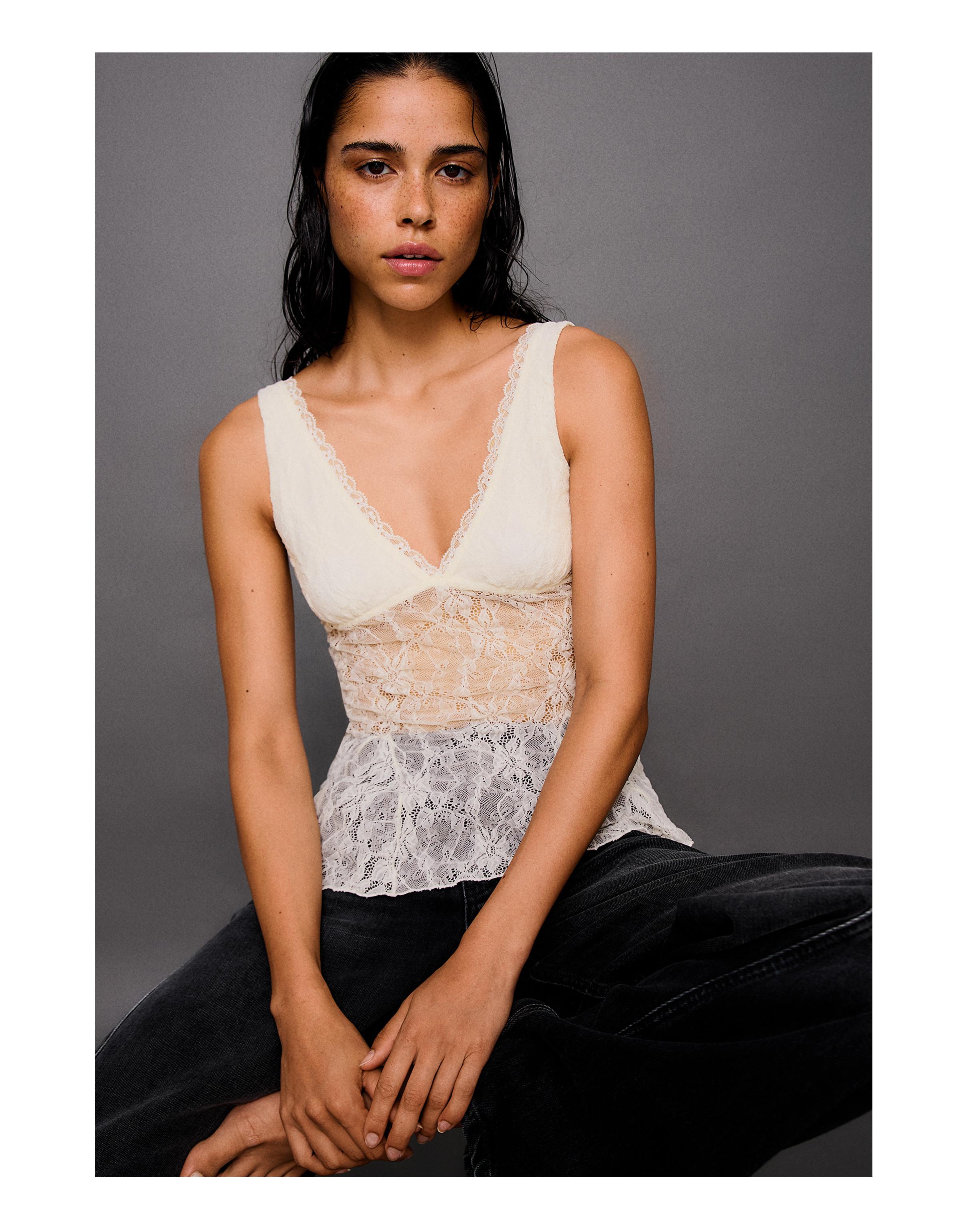 Lace camisole — Cream