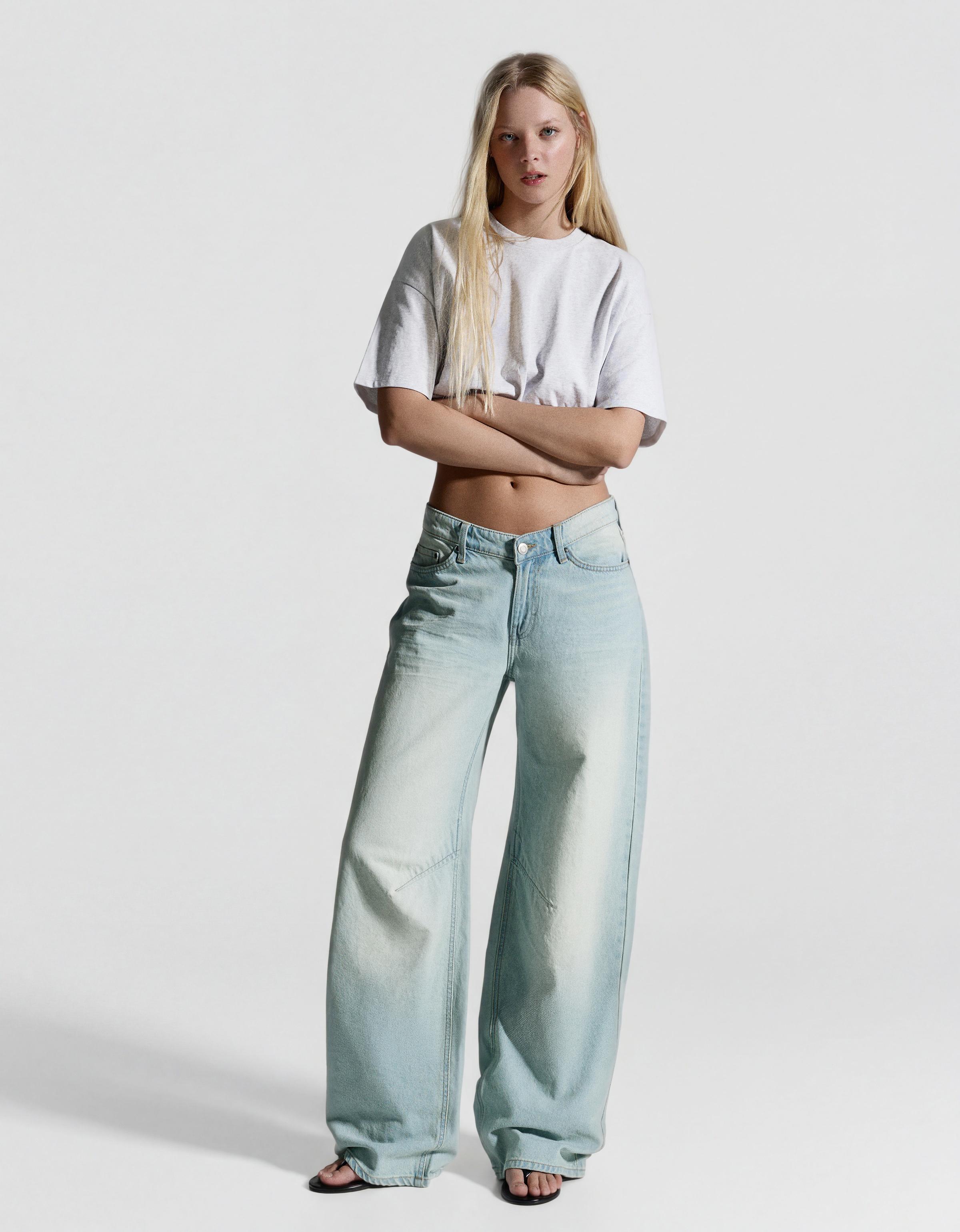 Slouchy düşük bel jean - Görsel 19