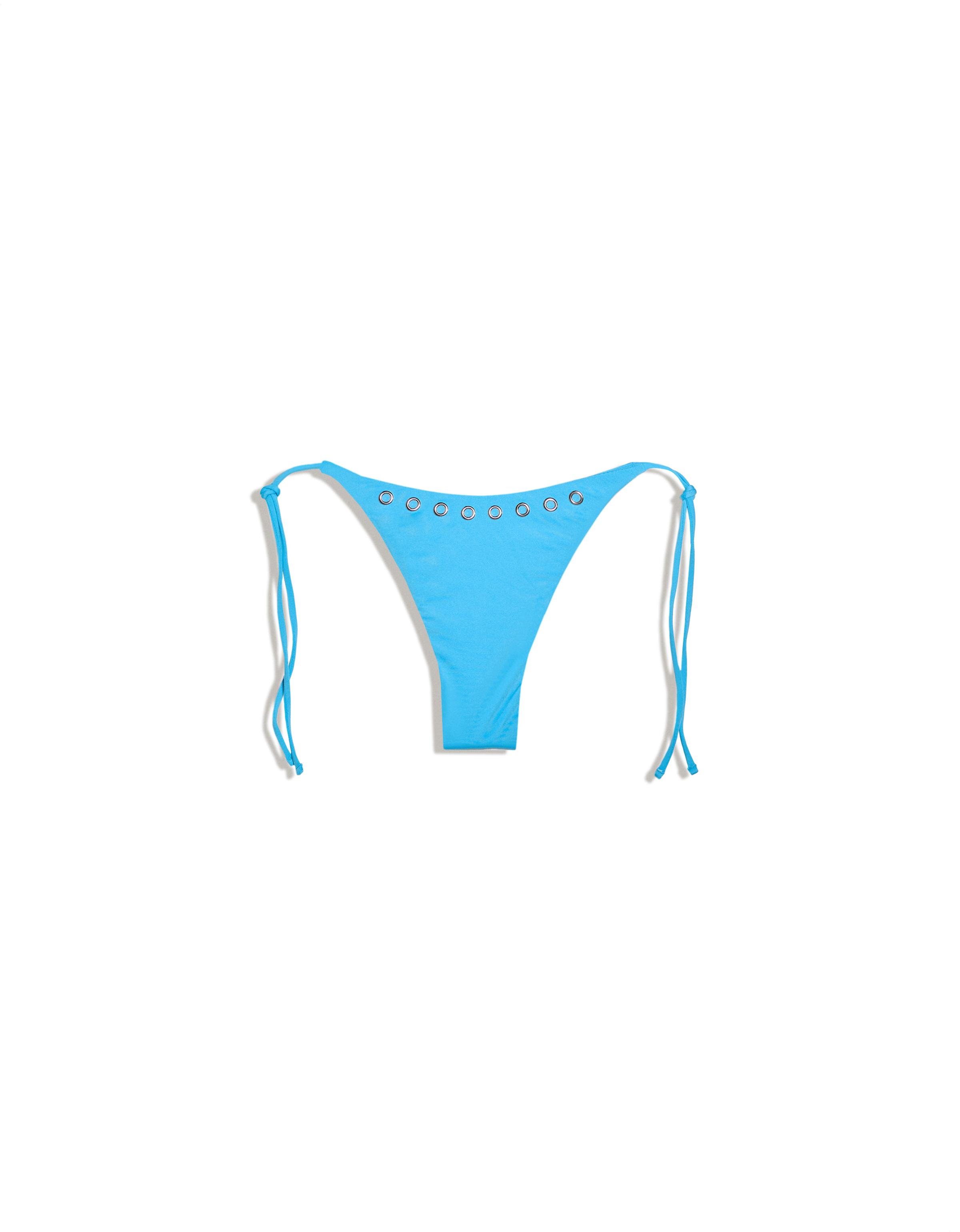 Eyelet Brazilian bikini briefs — Blue