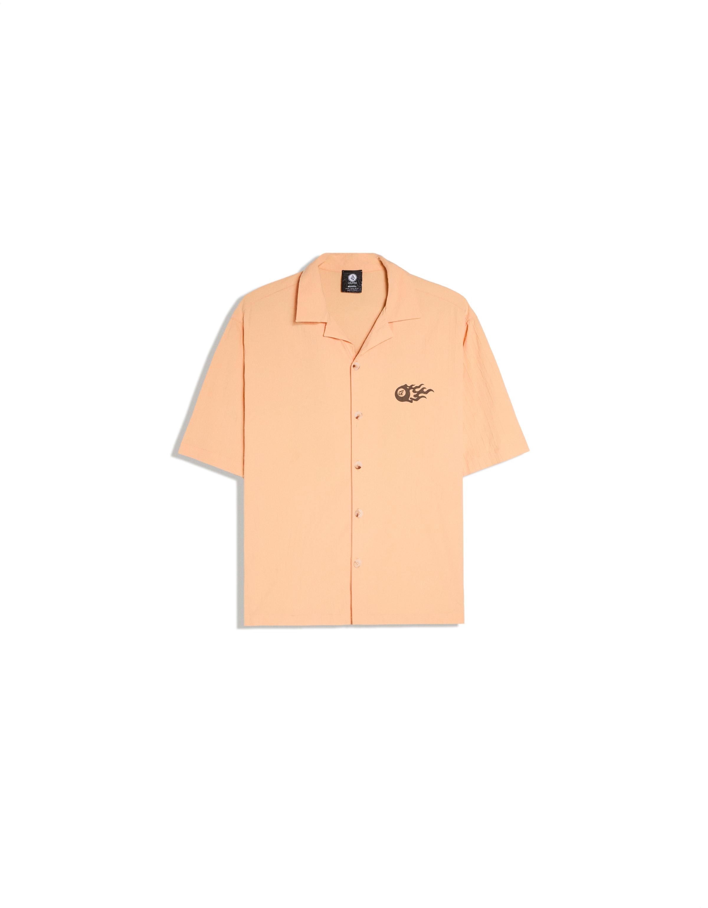 VOLCOM boxy short sleeve print shirt — Orange