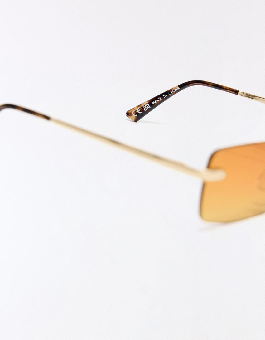 Randlose Sonnenbrille-Braun