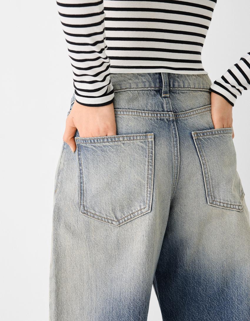 Bol kesim jean-Açık mavi-3