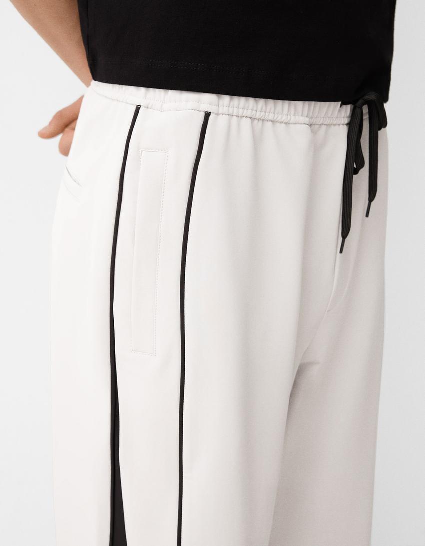 Technical baggy trousers-Grey-2