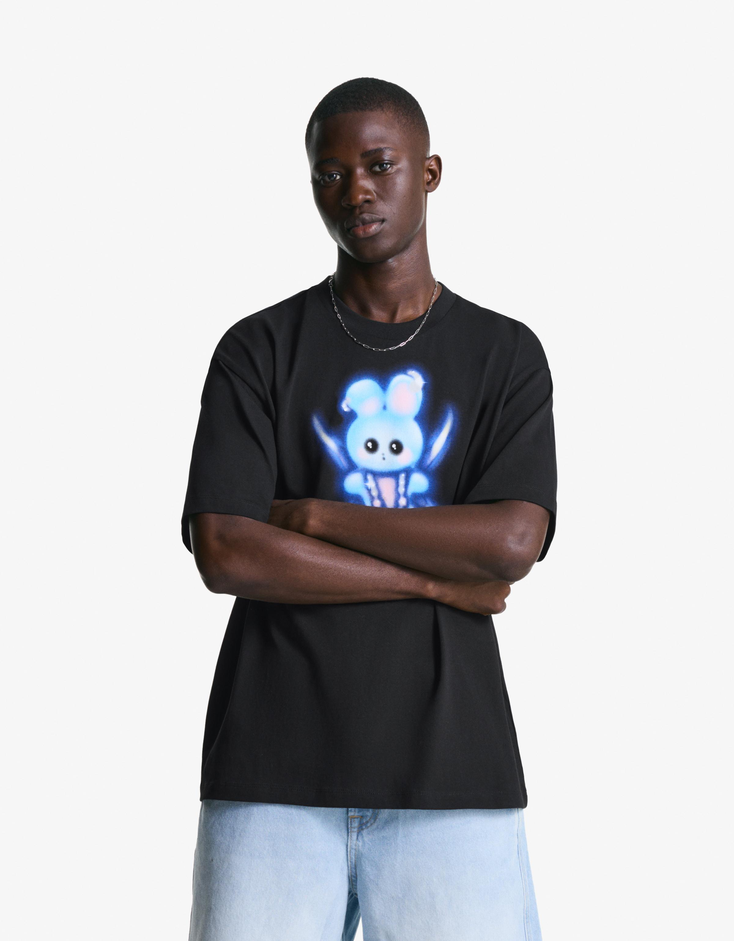 Short sleeve T-shirt with print - T-shirts - Men | Bershka