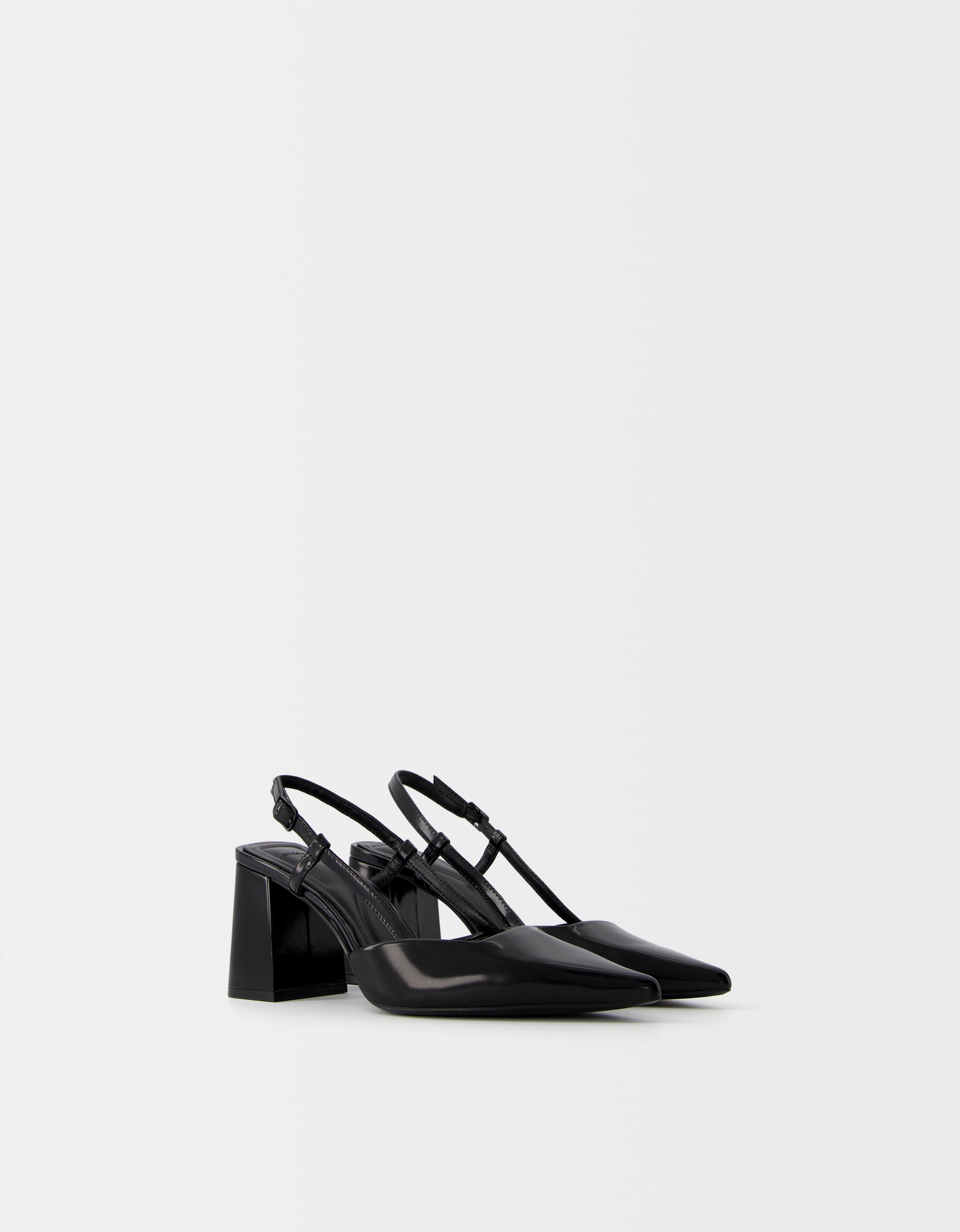 Bershka Absatzschuhe Im Mules-Stil Mit Breitem Absatz Damen 38 Schwarz