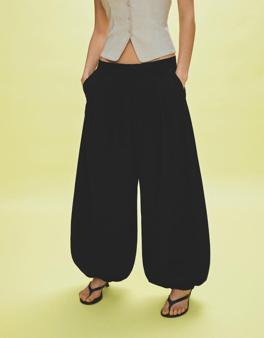 Pantalon bouffant-Noir