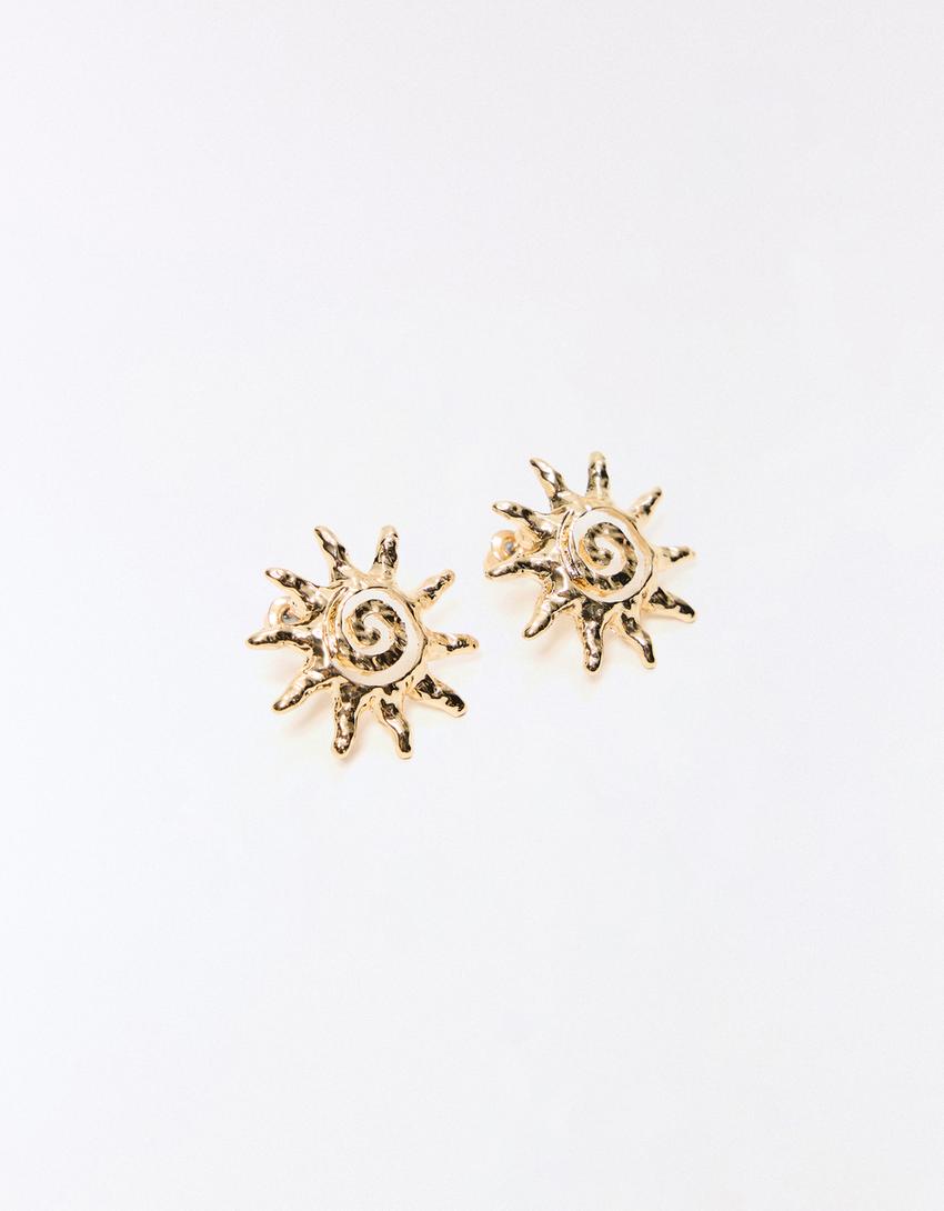 Sun earrings-Gold