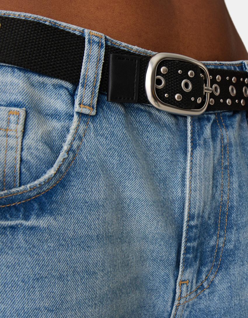 Ceinture œillets-Noir-1