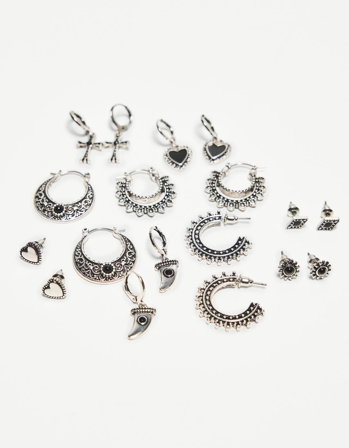 9-pack of boho earrings