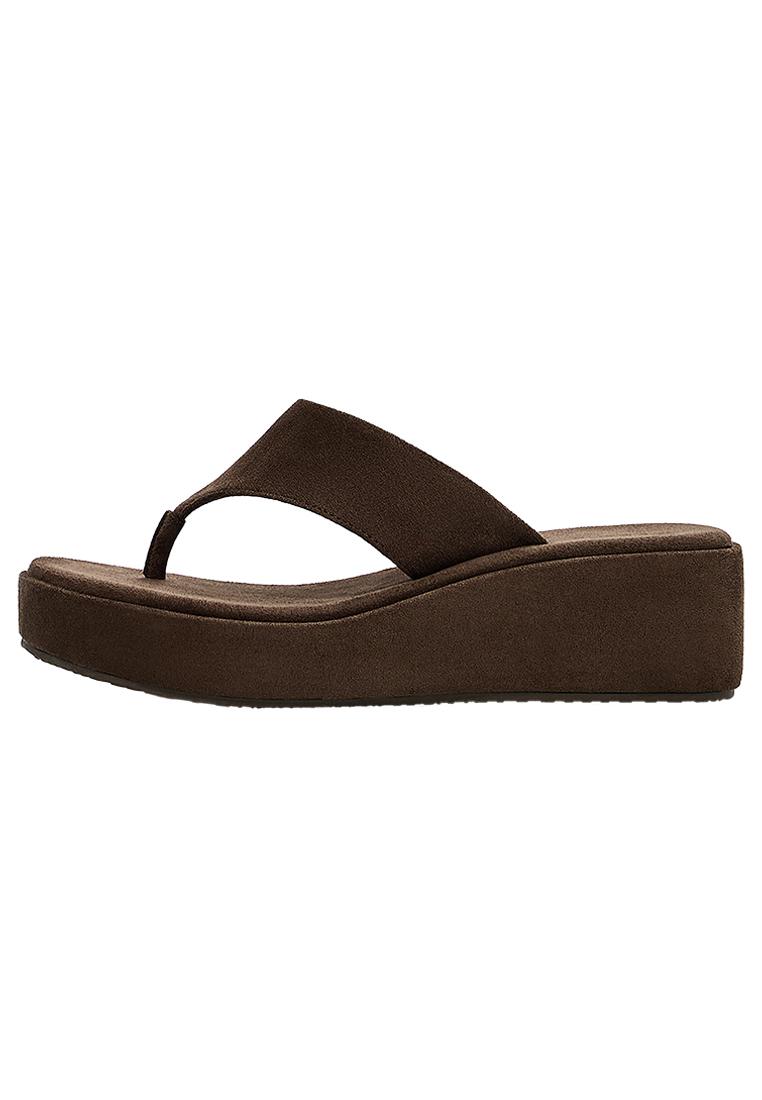 Thong flatform sandals — Brown