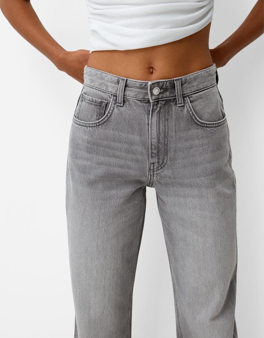 Wide-leg ’90s jeans-Dark grey-3