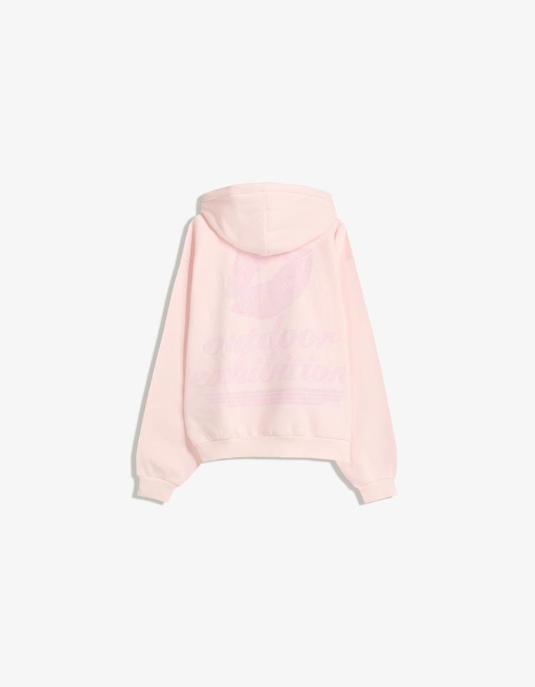 Hooded sweater with print