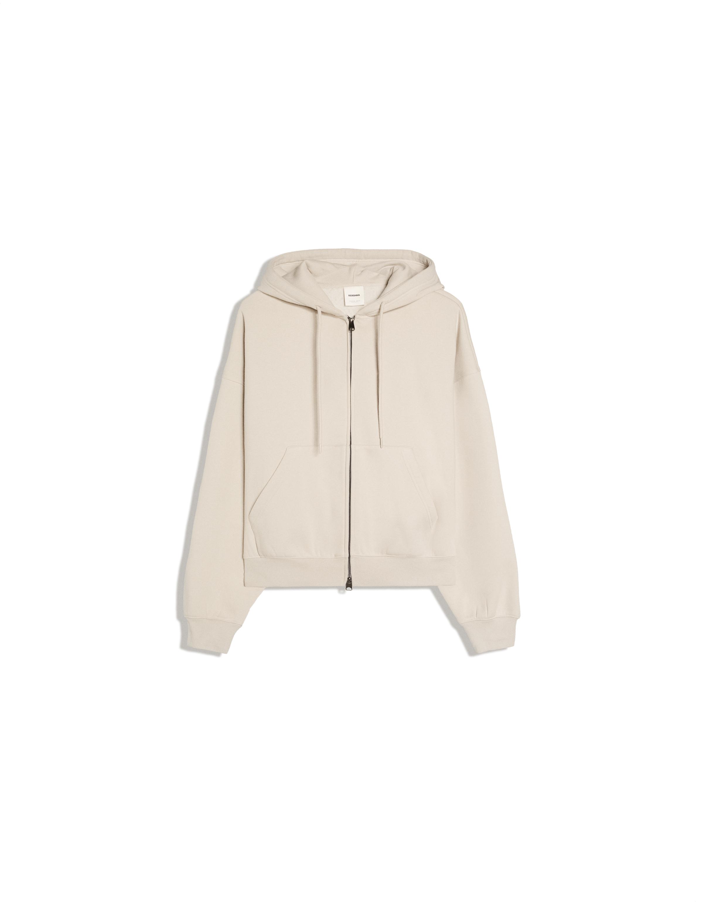 Zip-up hoodie — Stone