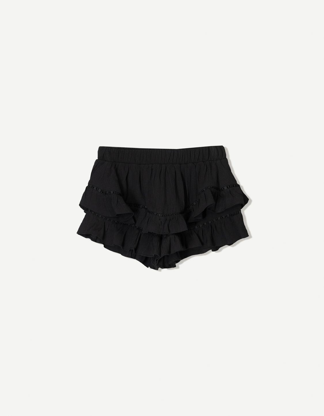 Textured boho skort