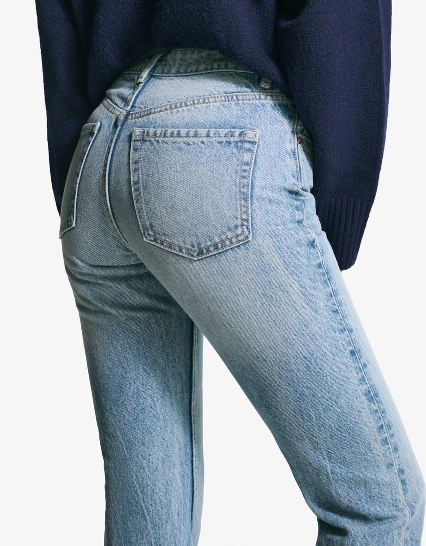 Straight fit jeans-Light blue