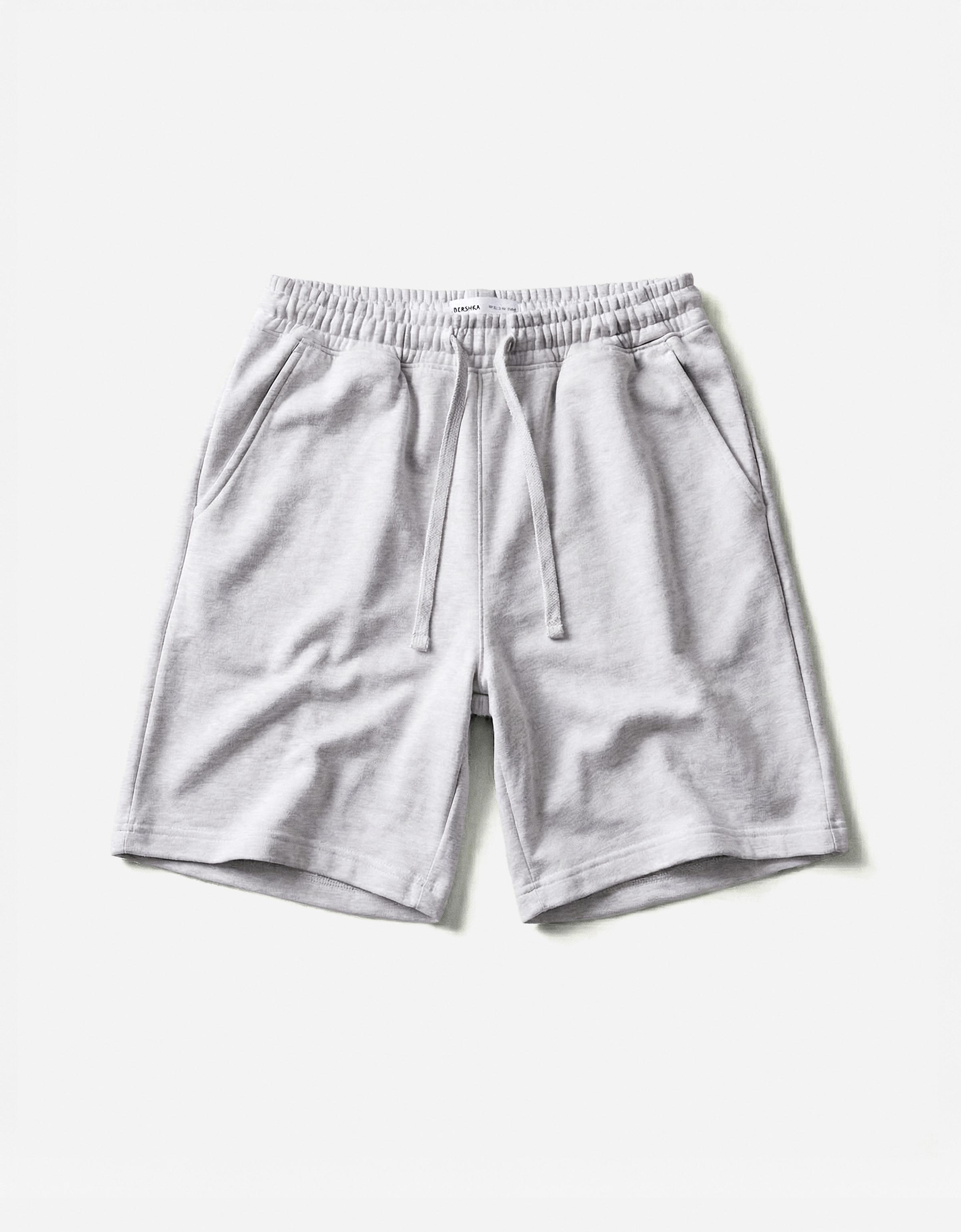 Plush Bermuda shorts — Grey