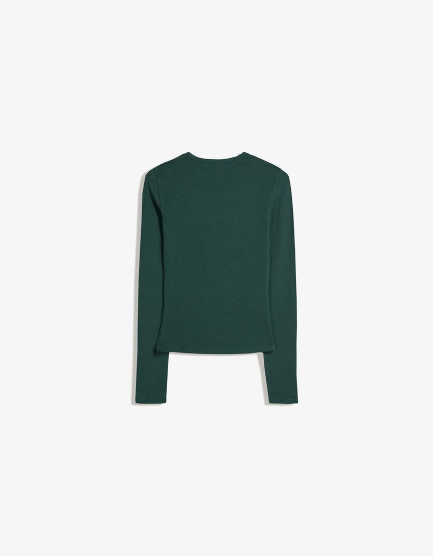 Camiseta manga larga-Verde