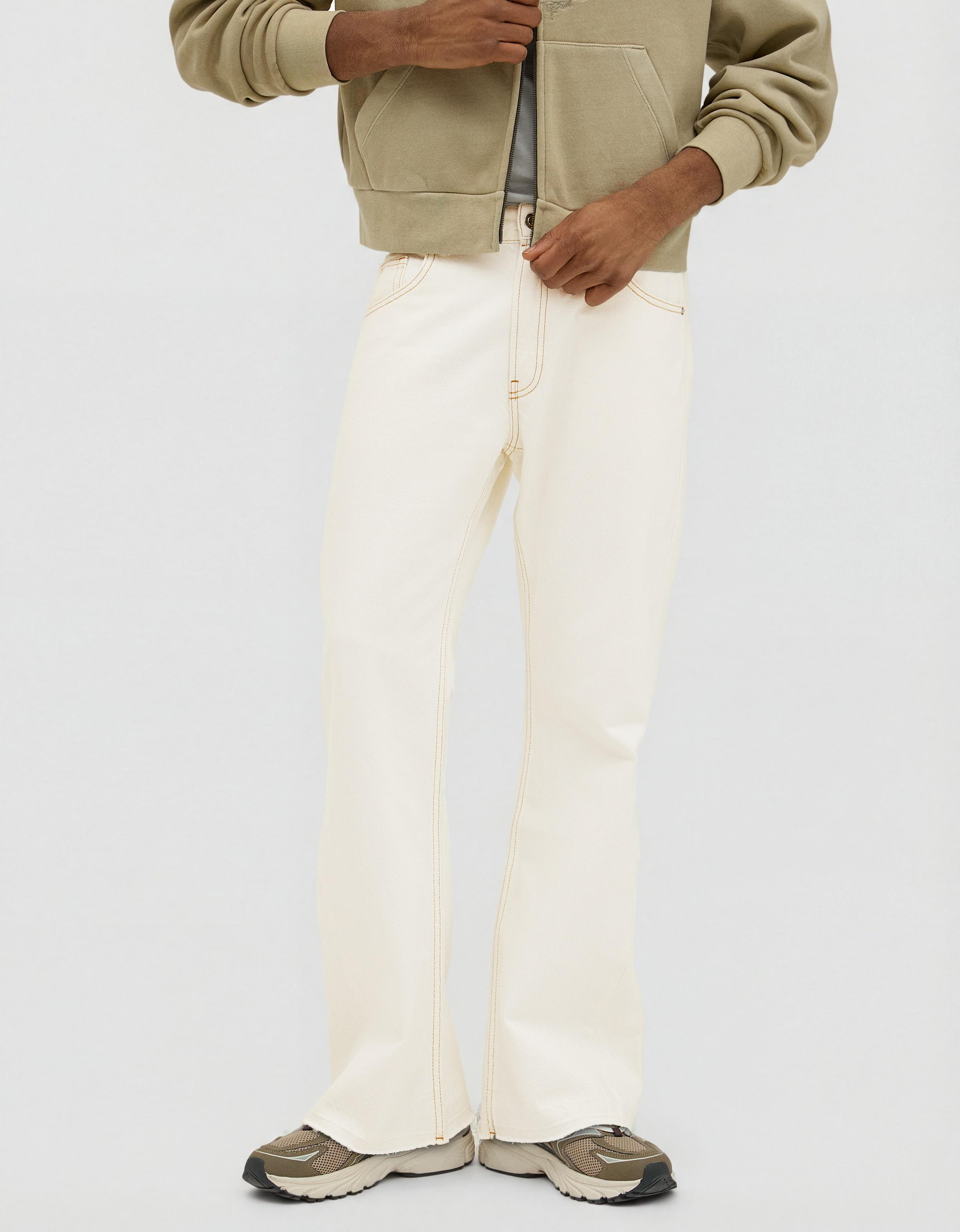 Straight-fit flared jeans — Cream