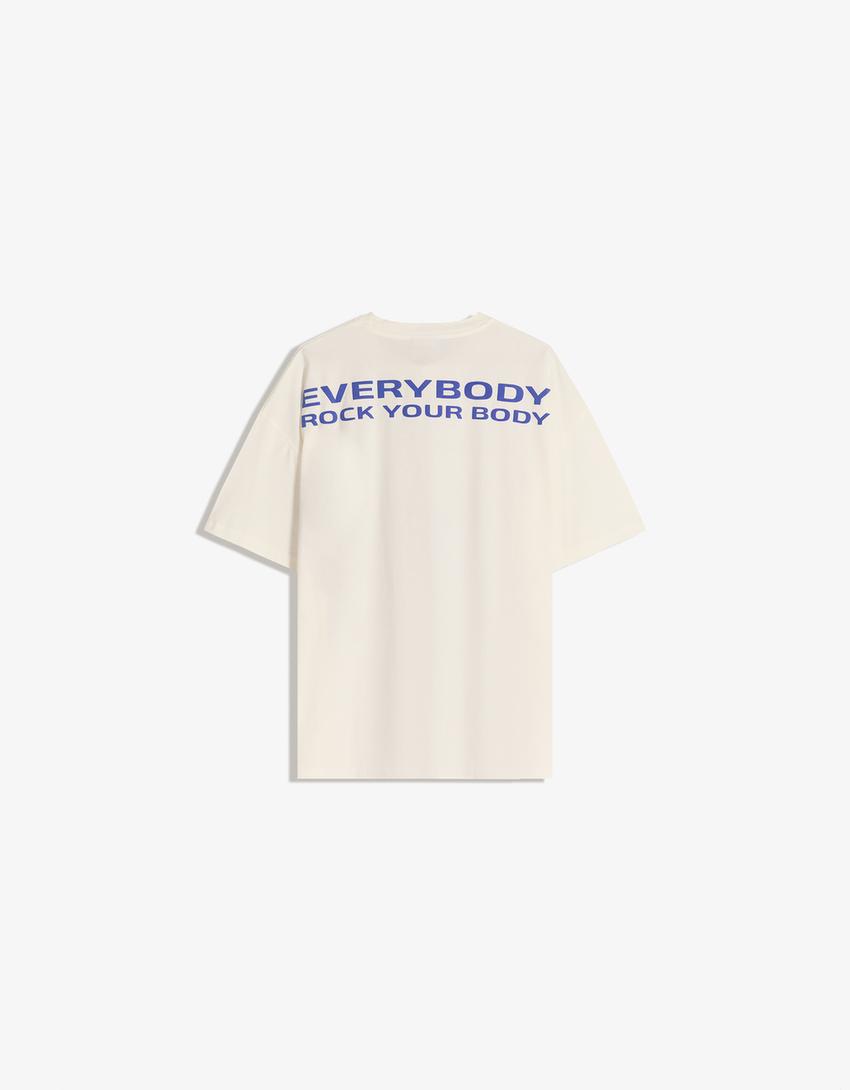 Backstreet Boys print short sleeve T-shirt-Off white
