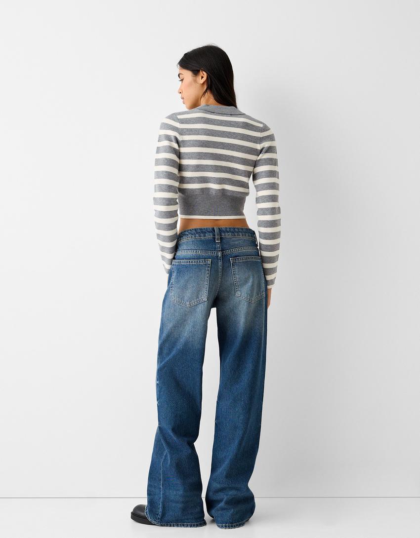 سويتر بياقة بولو-رمادي-1