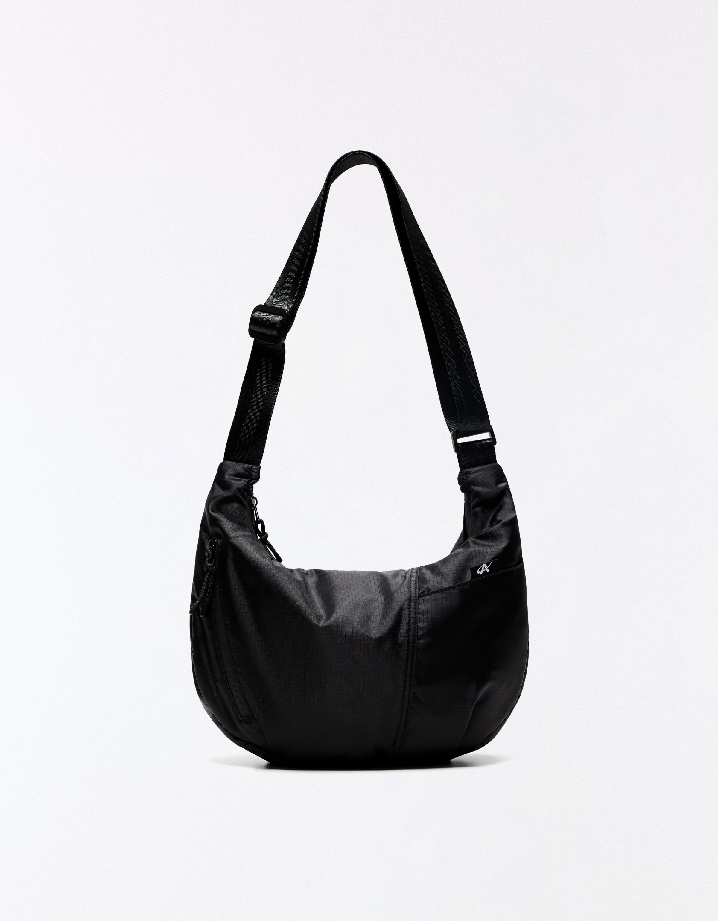 Technical multi-pocket bucket bag — Black