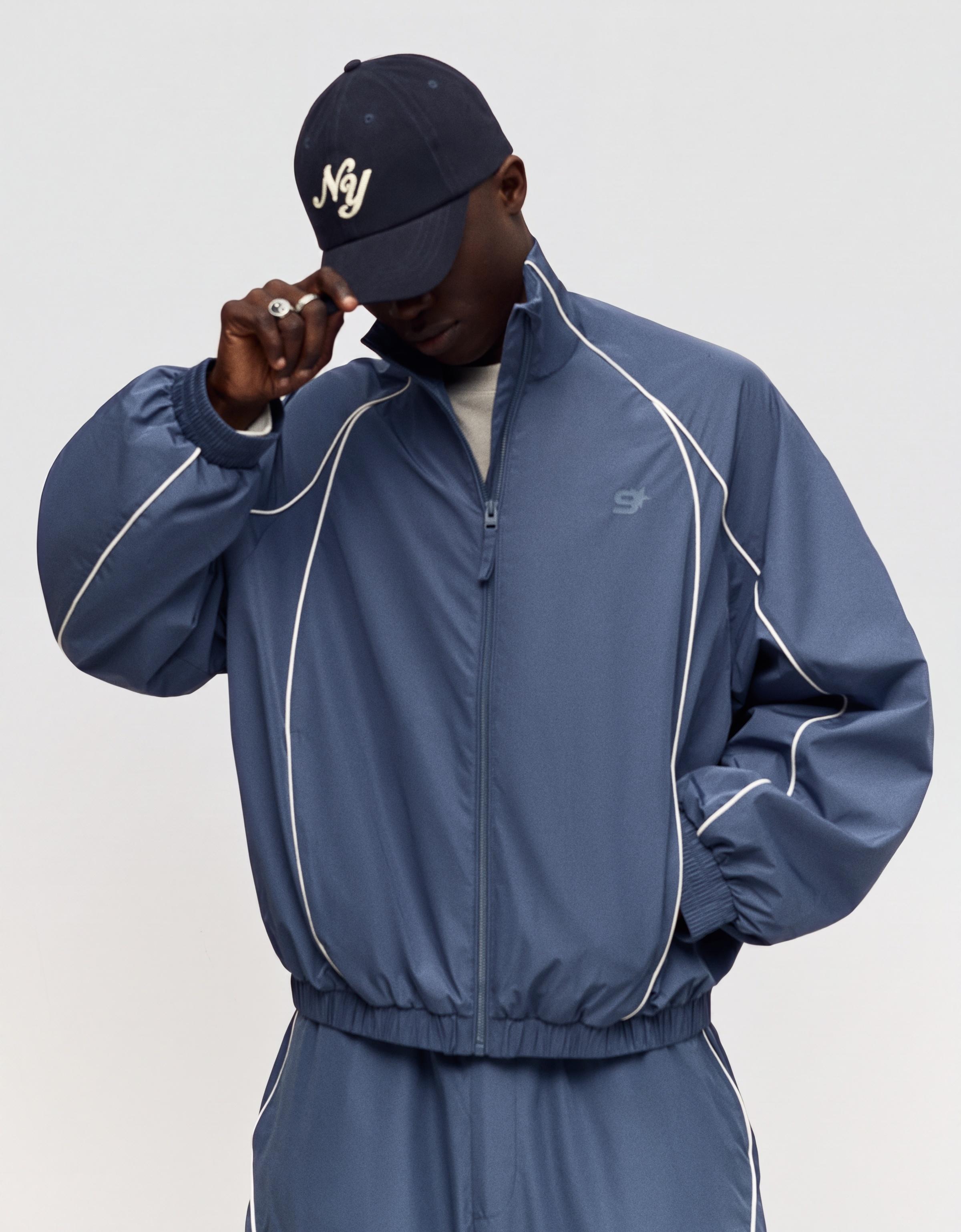 Contrast technical jacket — Blue