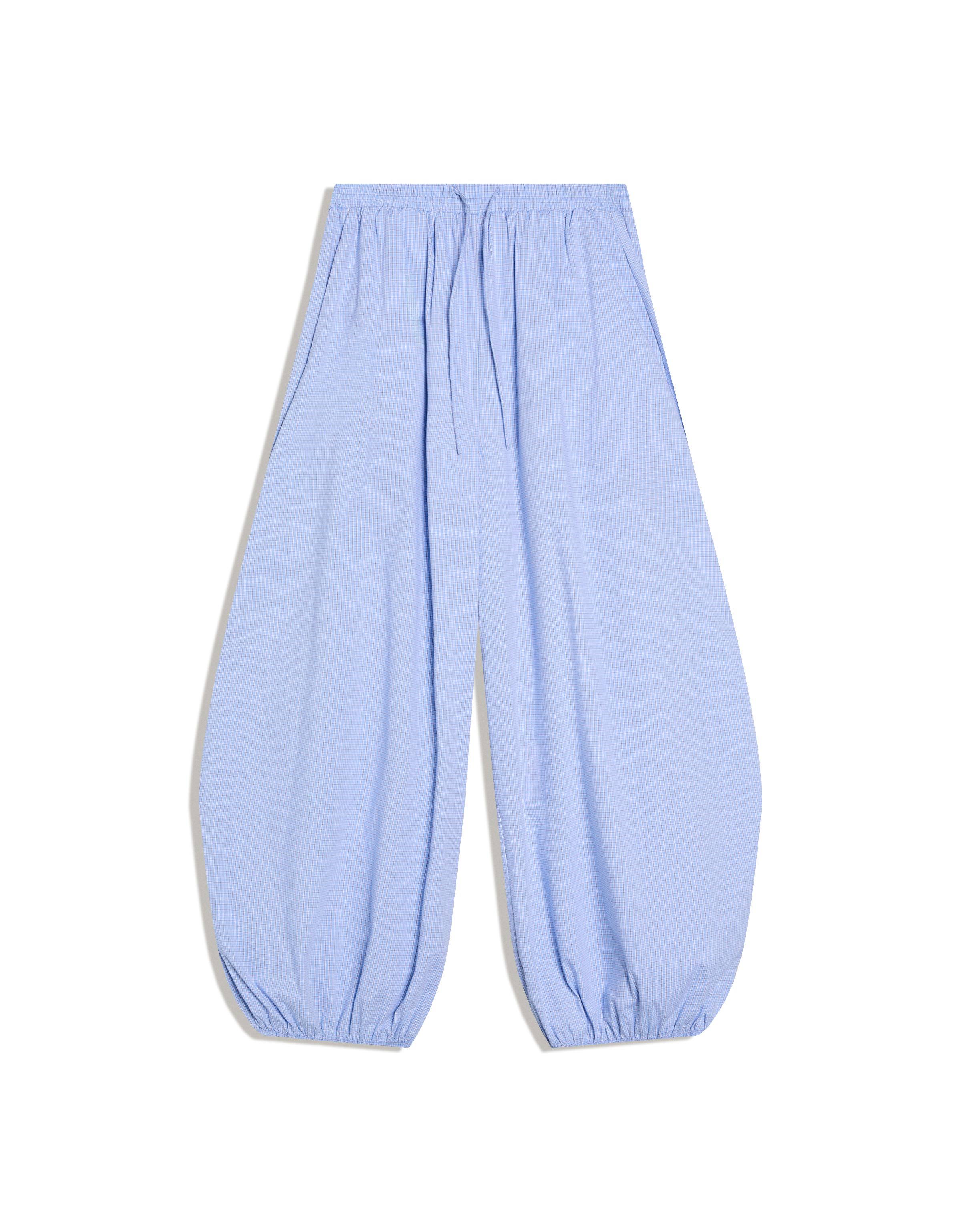 Poplin bloomer trousers — Blue