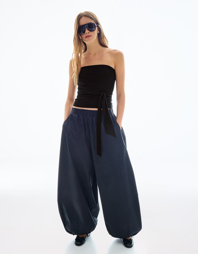 Fiyonklu bandeau top