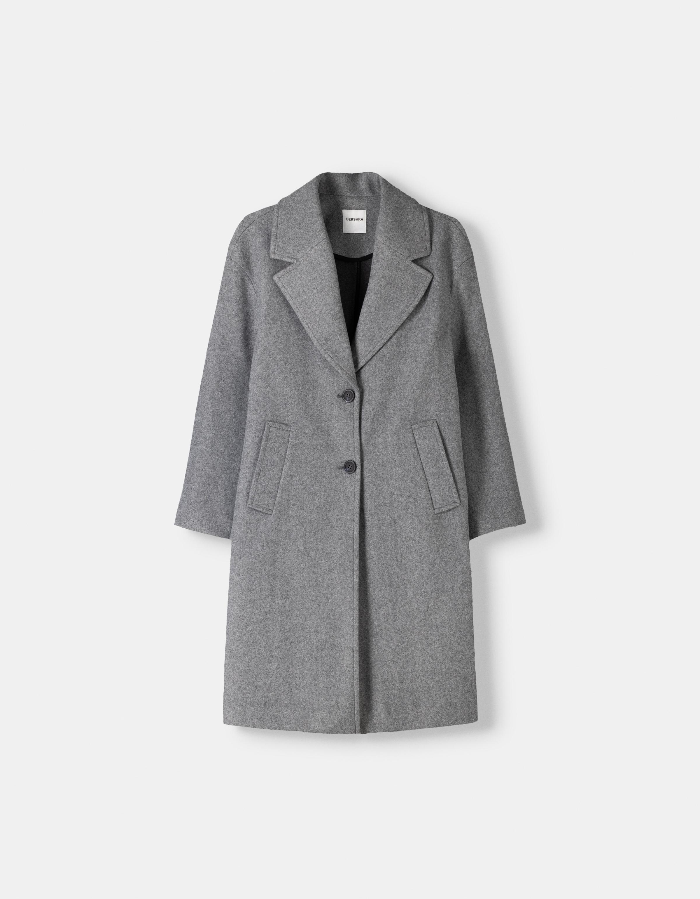 Bershka straight long coat best sale