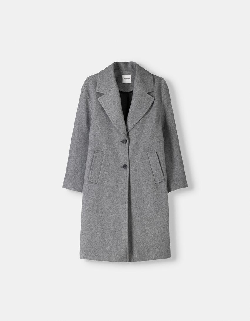 Long soft coat-Grey
