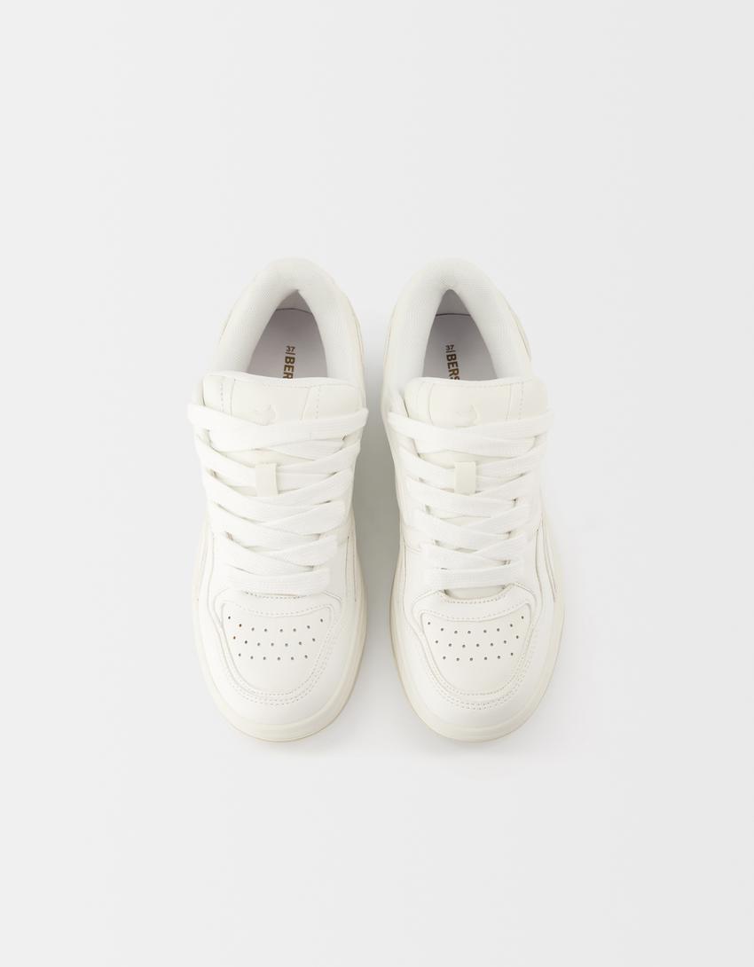 حذاء رياضي متعدد القطع-أبيض