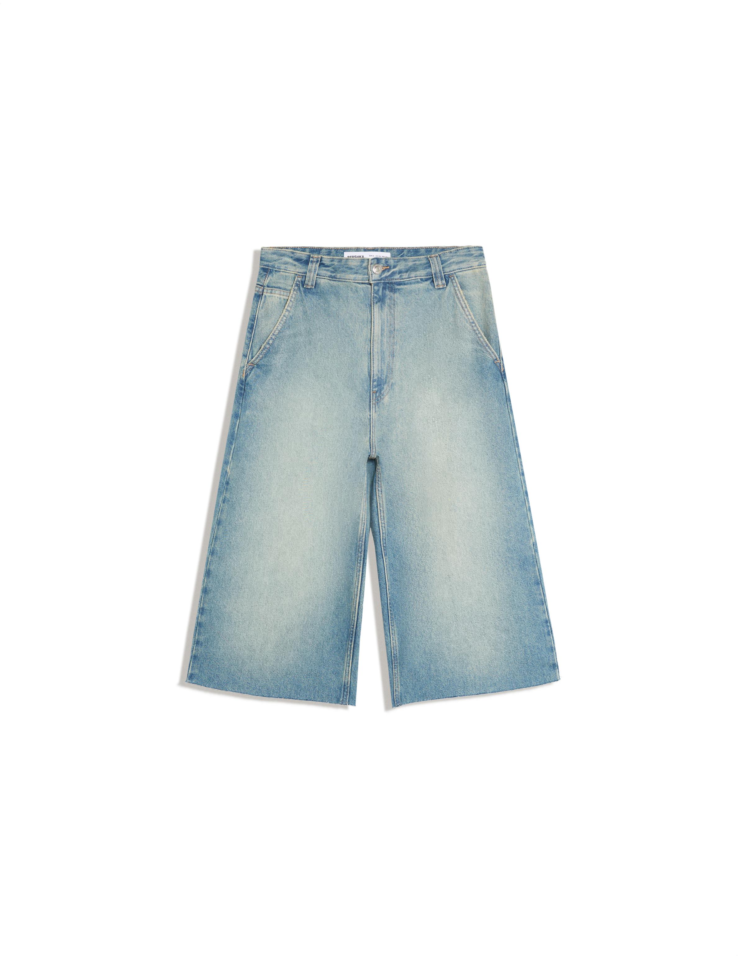 Denim skater jorts — Green