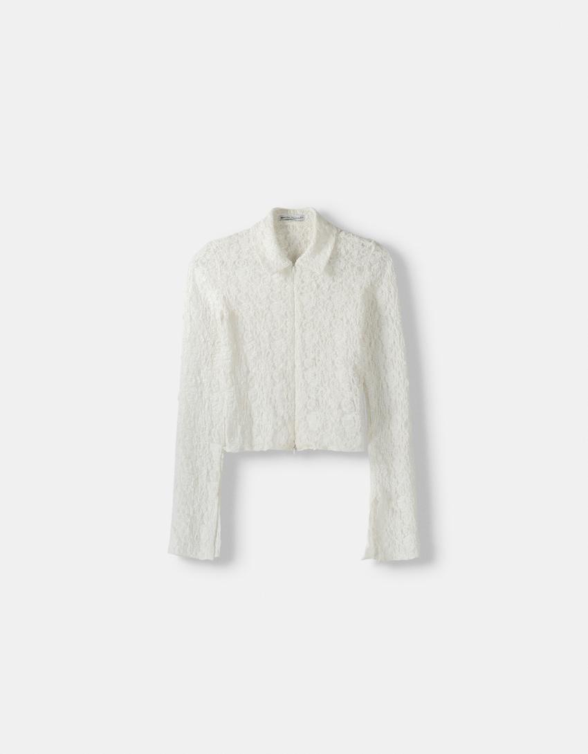 قميص دانتيل بأكمام طويلة وسحاب-أبيض-6