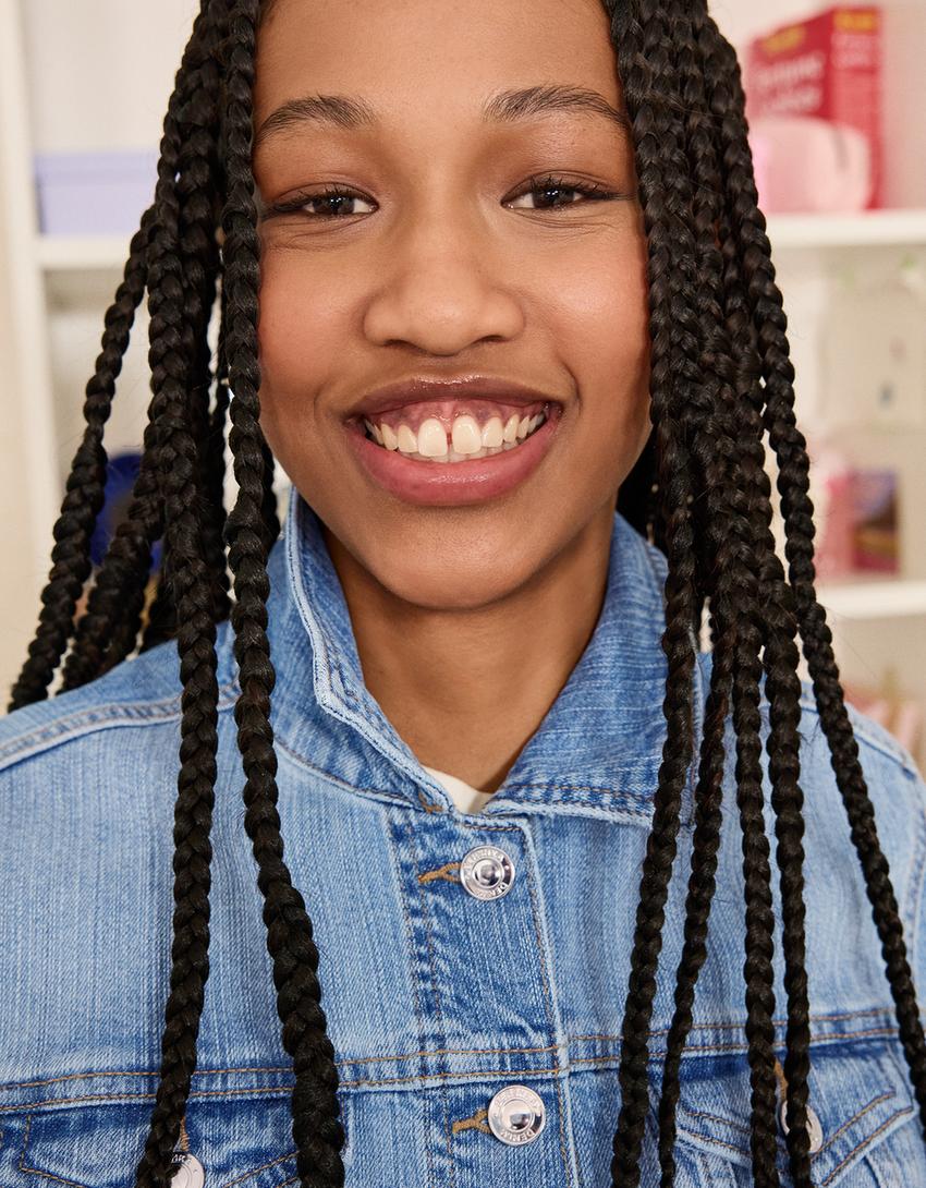 Jeansjacke-Ausgewaschenes Blau