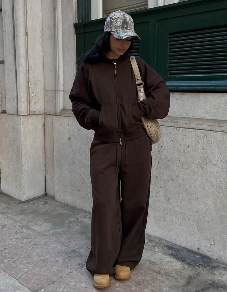 Plush barrel trousers with stoppers