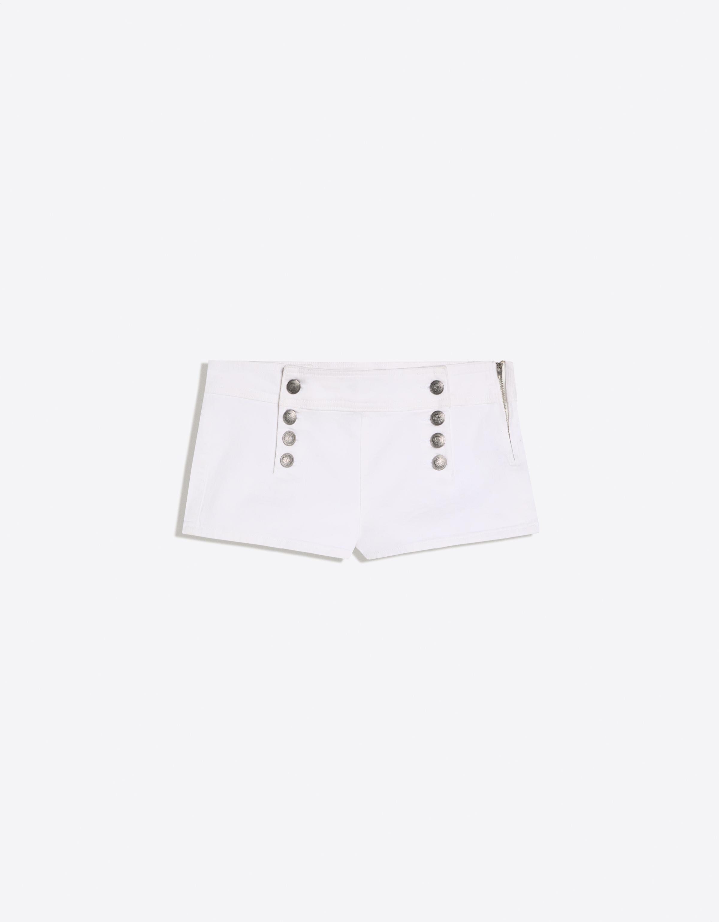 Mini button shorts — Off white
