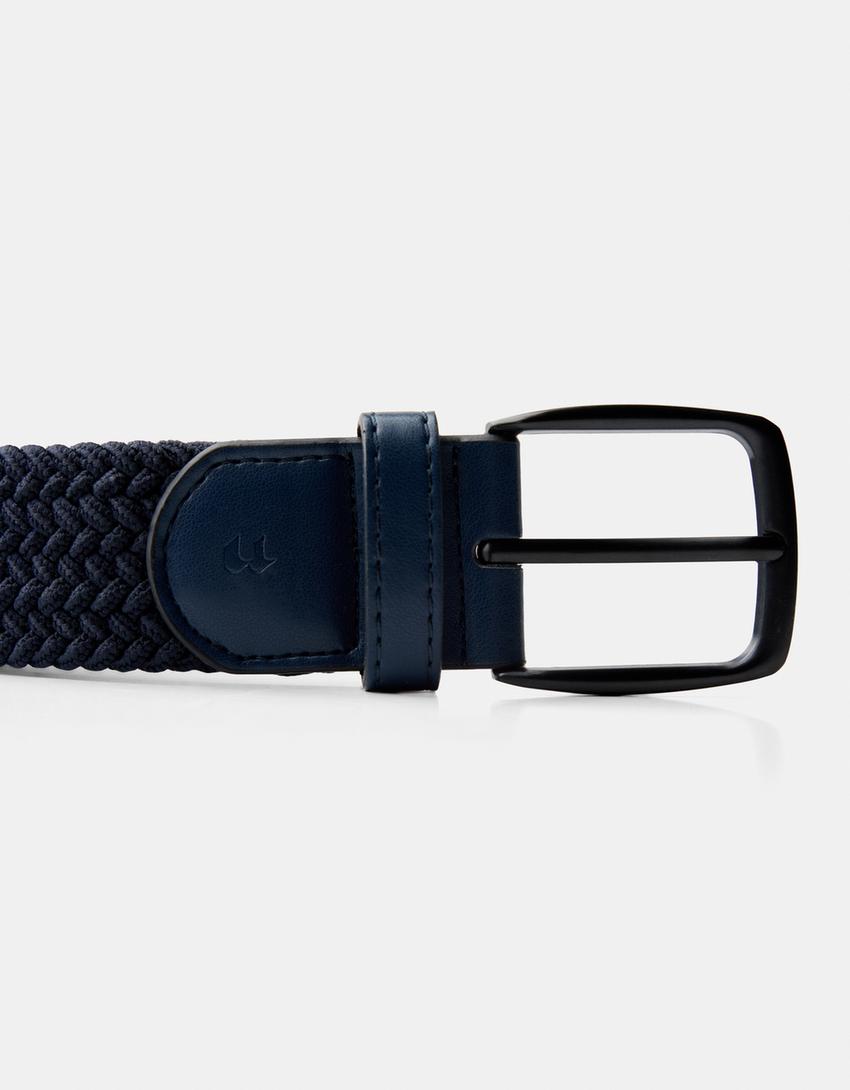 Braided belt-Navy