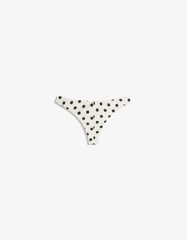 Polka dot bikini briefs — Cream 6