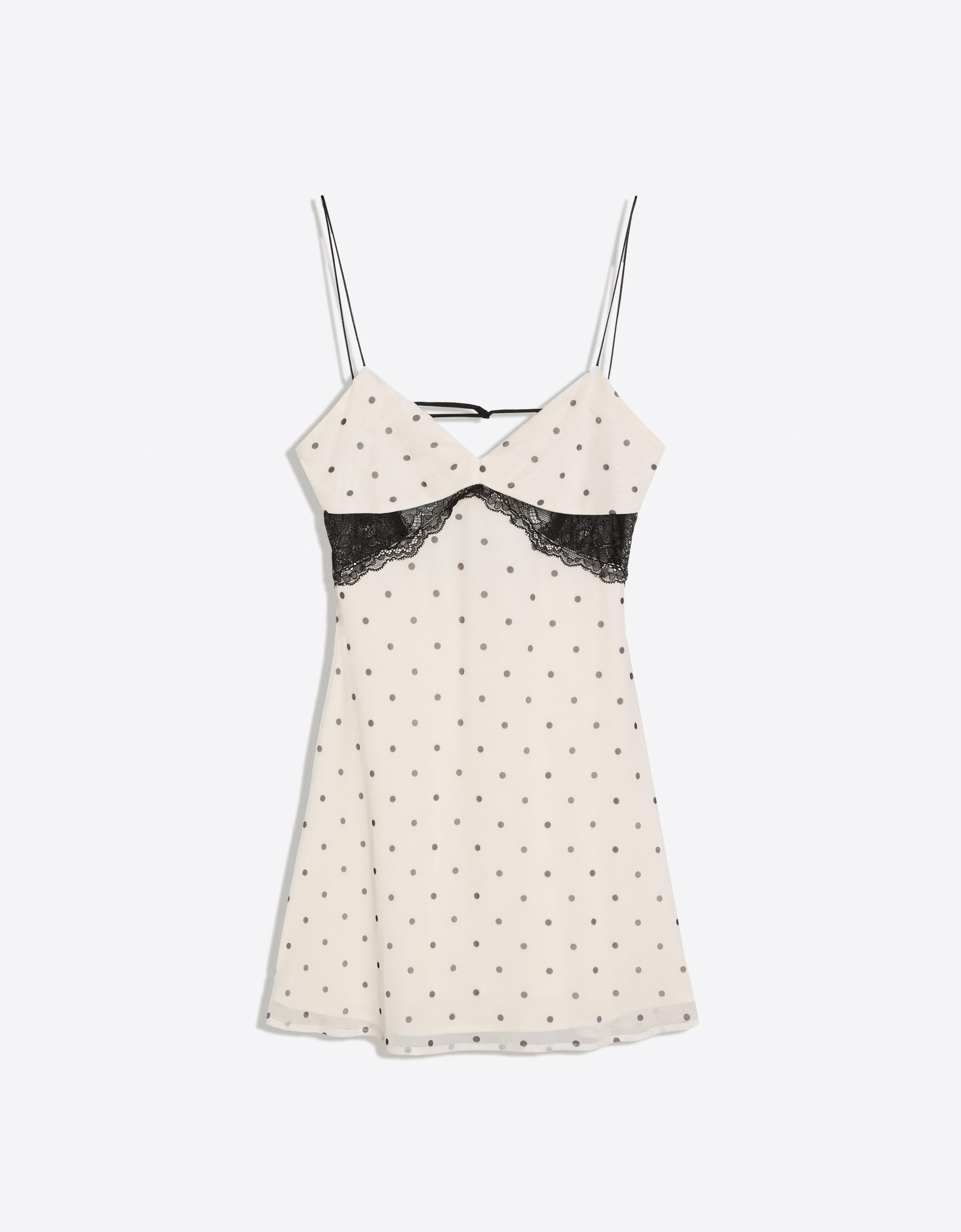 Mini tulle strappy dress — Cream