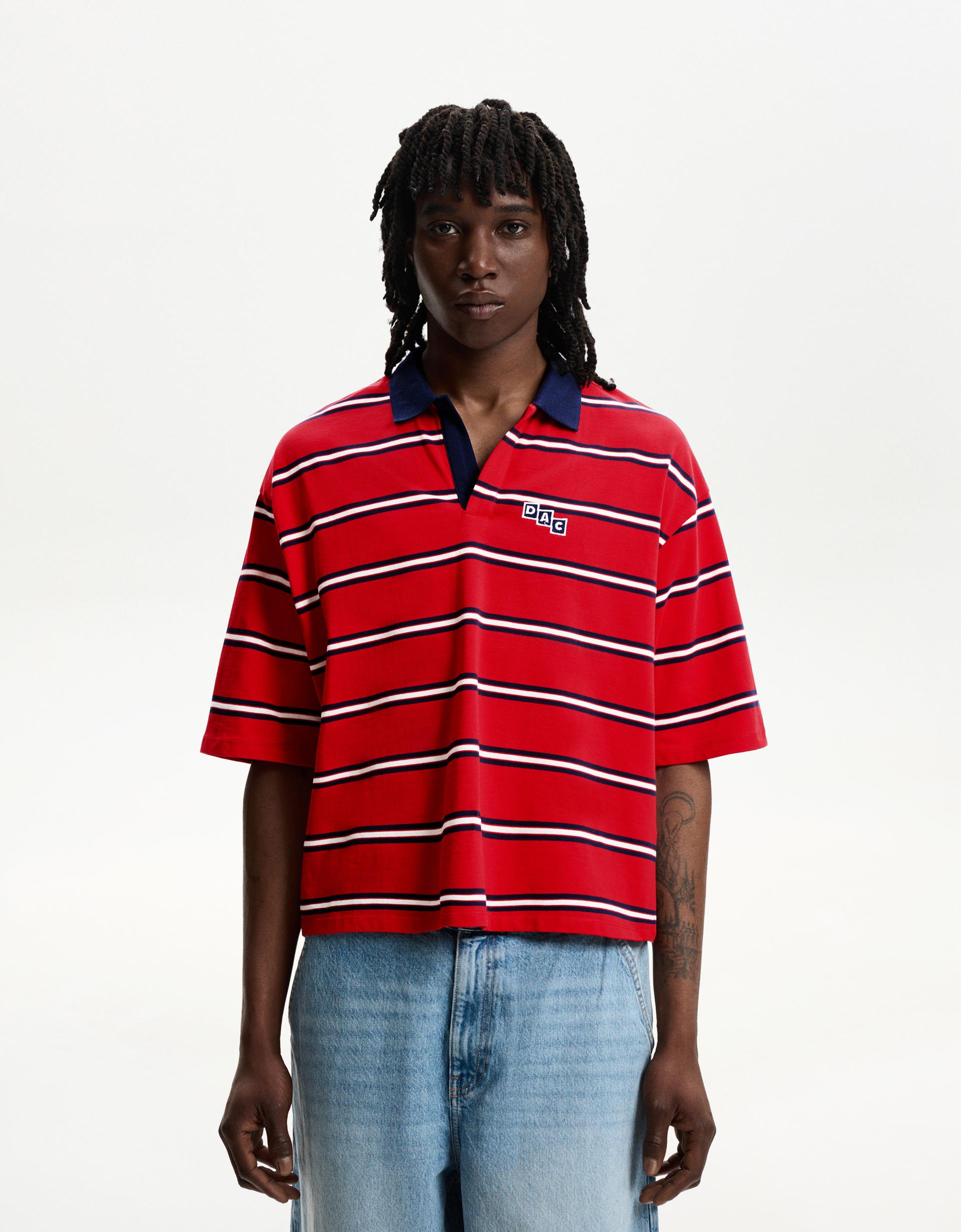 Polo manga corta varsity parche Camisetas Hombre Bershka