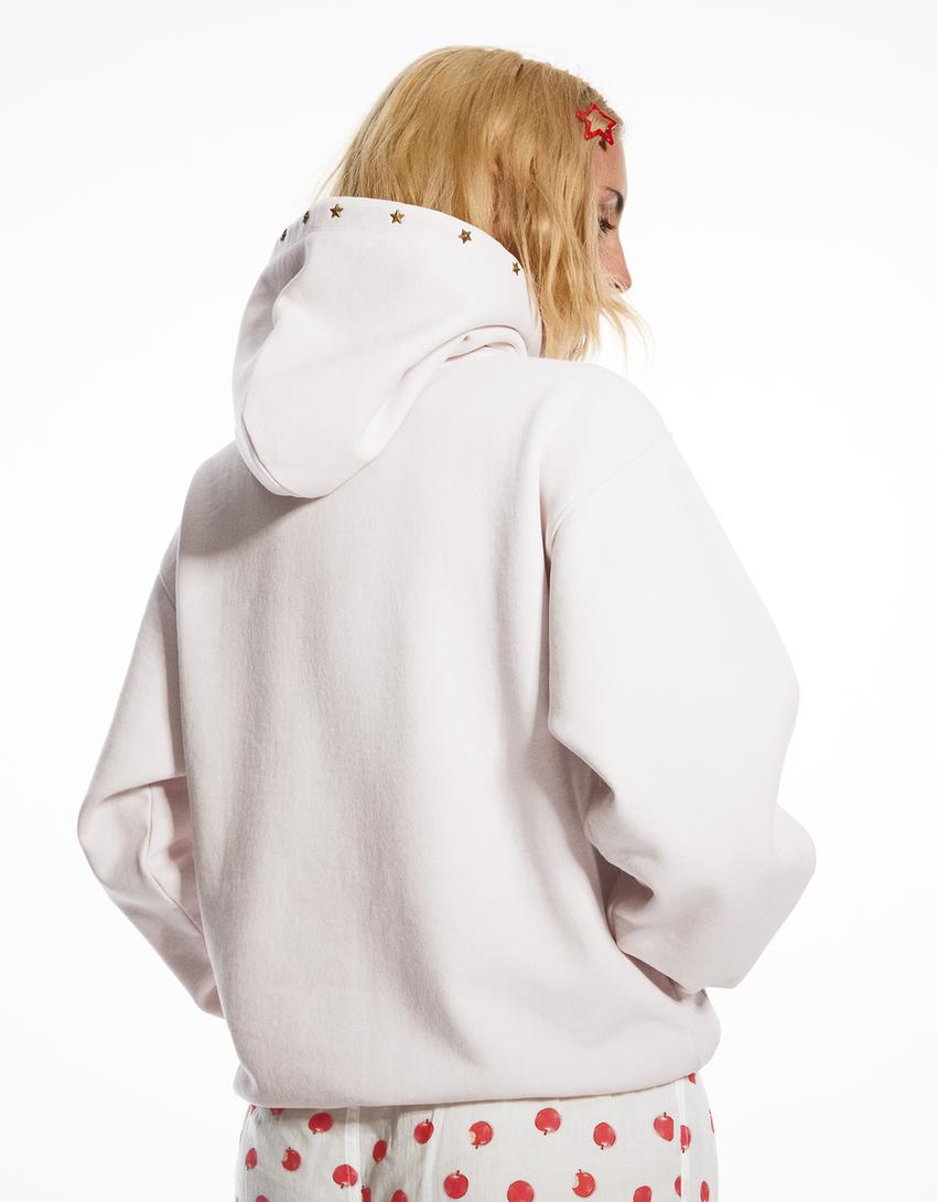 Sweat à capuche ARIES X BERSHKA-Rose