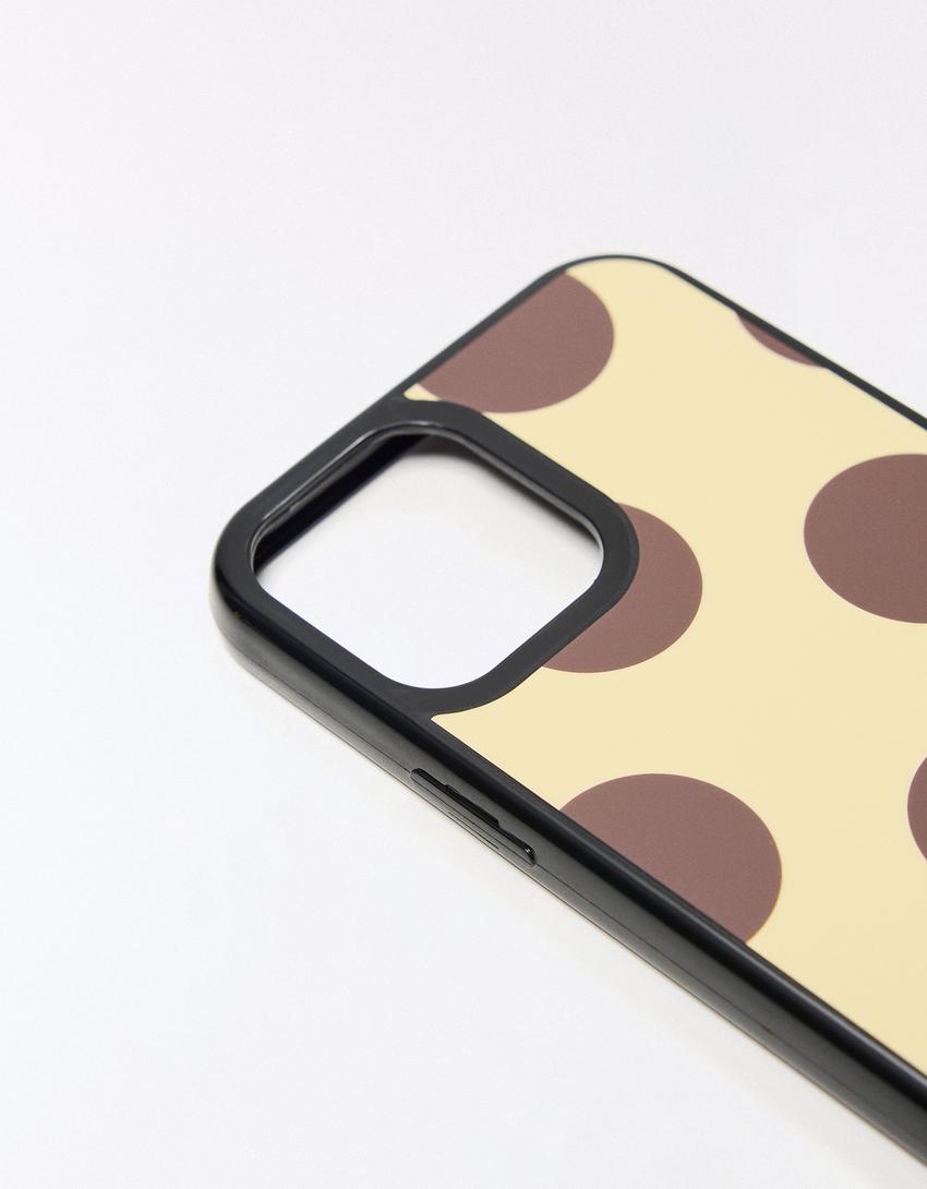 Polka dot mobile phone case-Yellow