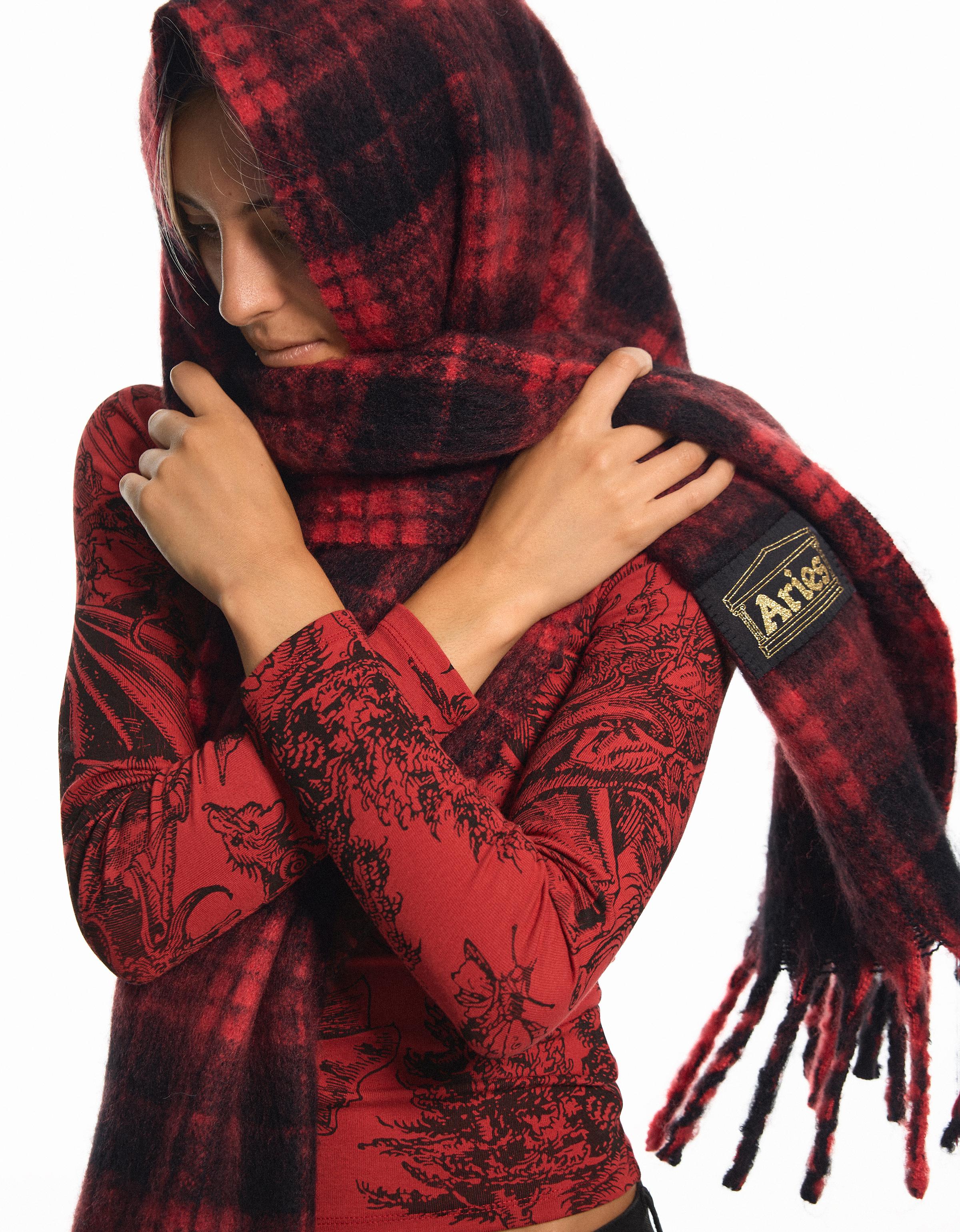 Bershka ARIES X BERSHKA ekose atkı görsel 3