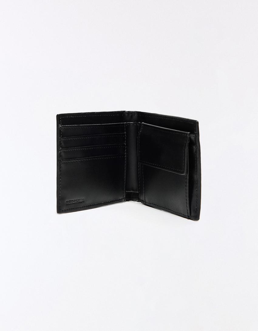 Mintás pénztárca-Fekete