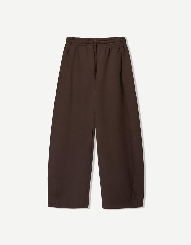 Plush barrel trousers